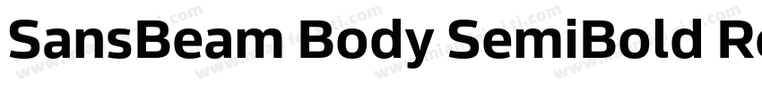 SansBeam Body SemiBold Regula字体转换